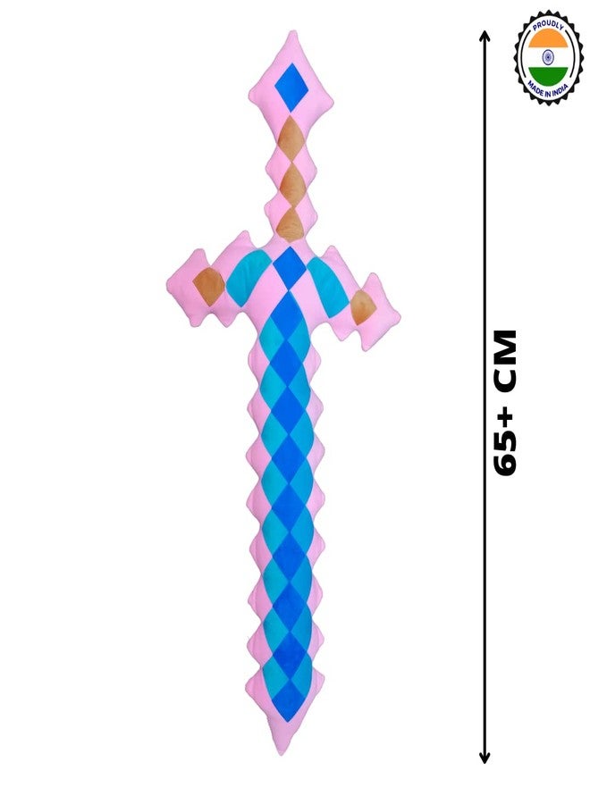 TechMax Solution Kid Techmax Sword - Fully Made In India -Plush Soft Sword Toy (65 Cm, Pink-Sword) - Image 2